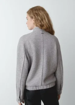 Bomber Bolsillos Delanteros Con Lana-Brownie Spain Discount