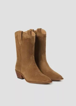 Bota Cowboy Piezas Lisa-Brownie Spain Fashion