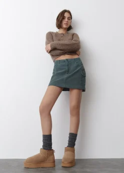 Botin Plataforma Pelo-Brownie Spain Clearance