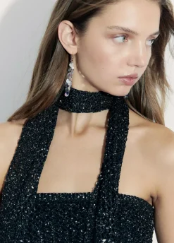 Bufanda Lentejuelas Fiesta Negro-Brownie Spain Fashion