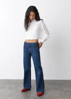 Camisa Cropped Lisa Bolsillo-Brownie Spain Best