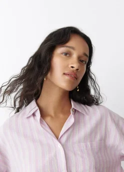 Camisa Cropped Rayas-Brownie Spain Discount