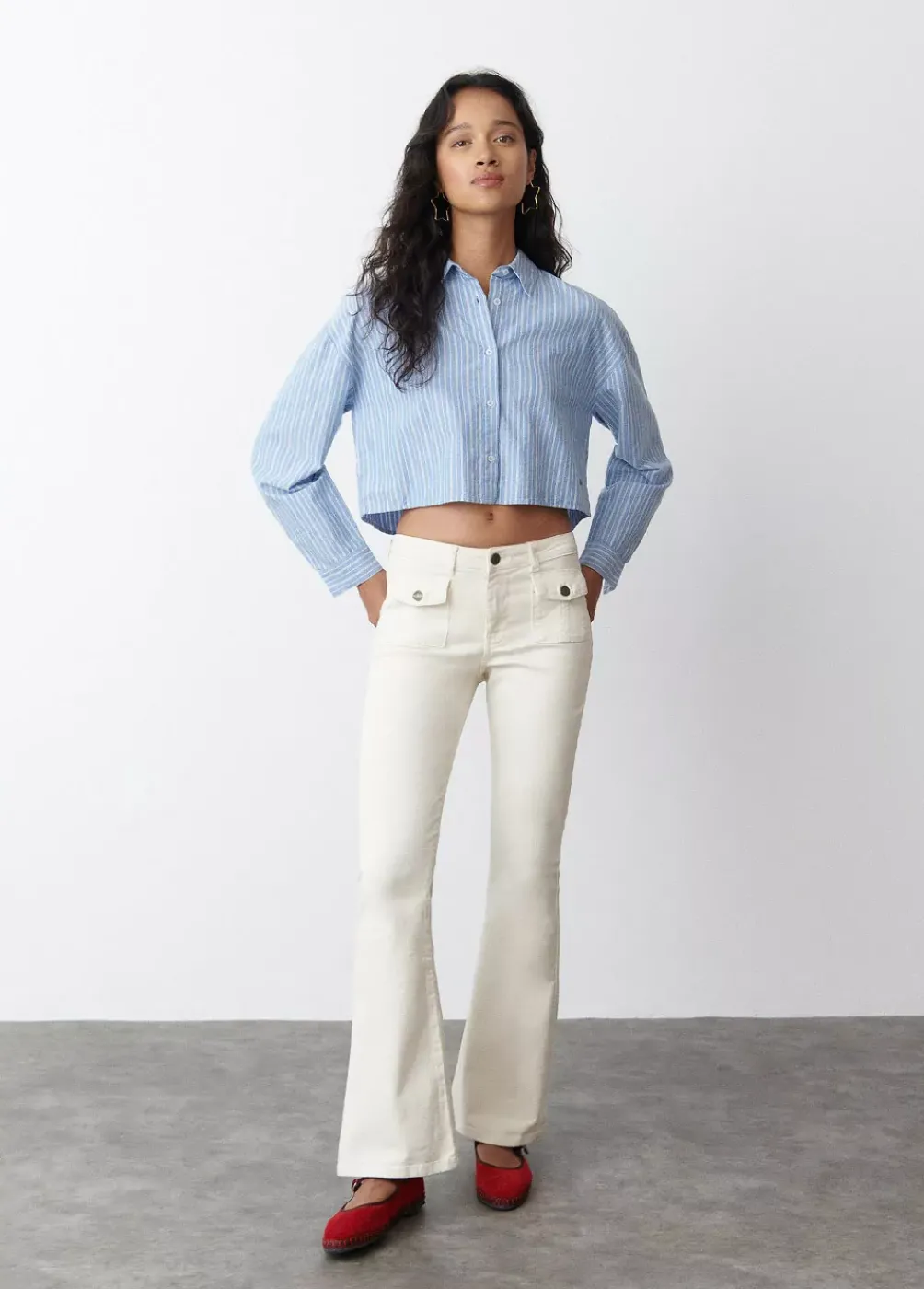 Camisa Cropped Rayas-Brownie Spain Hot
