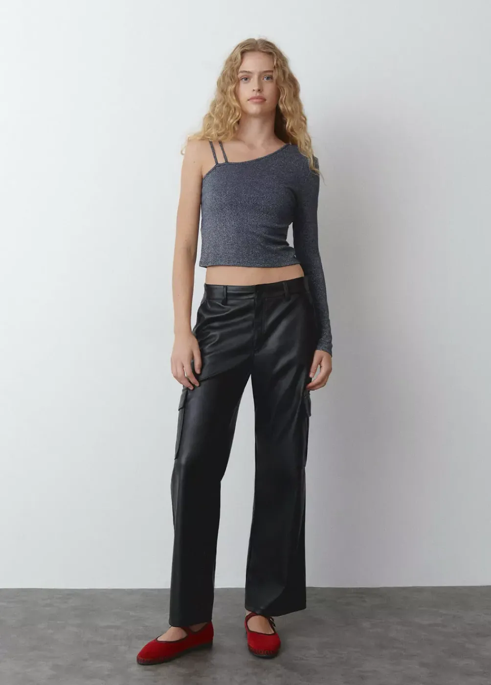 Camiseta Asimetrica Con Tirantes-Brownie Spain Discount