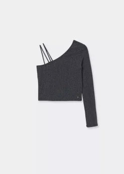 Camiseta Asimetrica Con Tirantes-Brownie Spain Discount