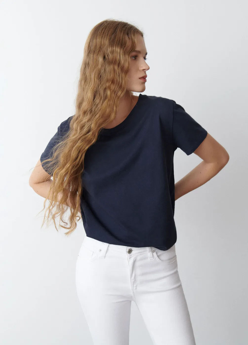 Camiseta Cuello Redondo Basico-Brownie Spain Fashion