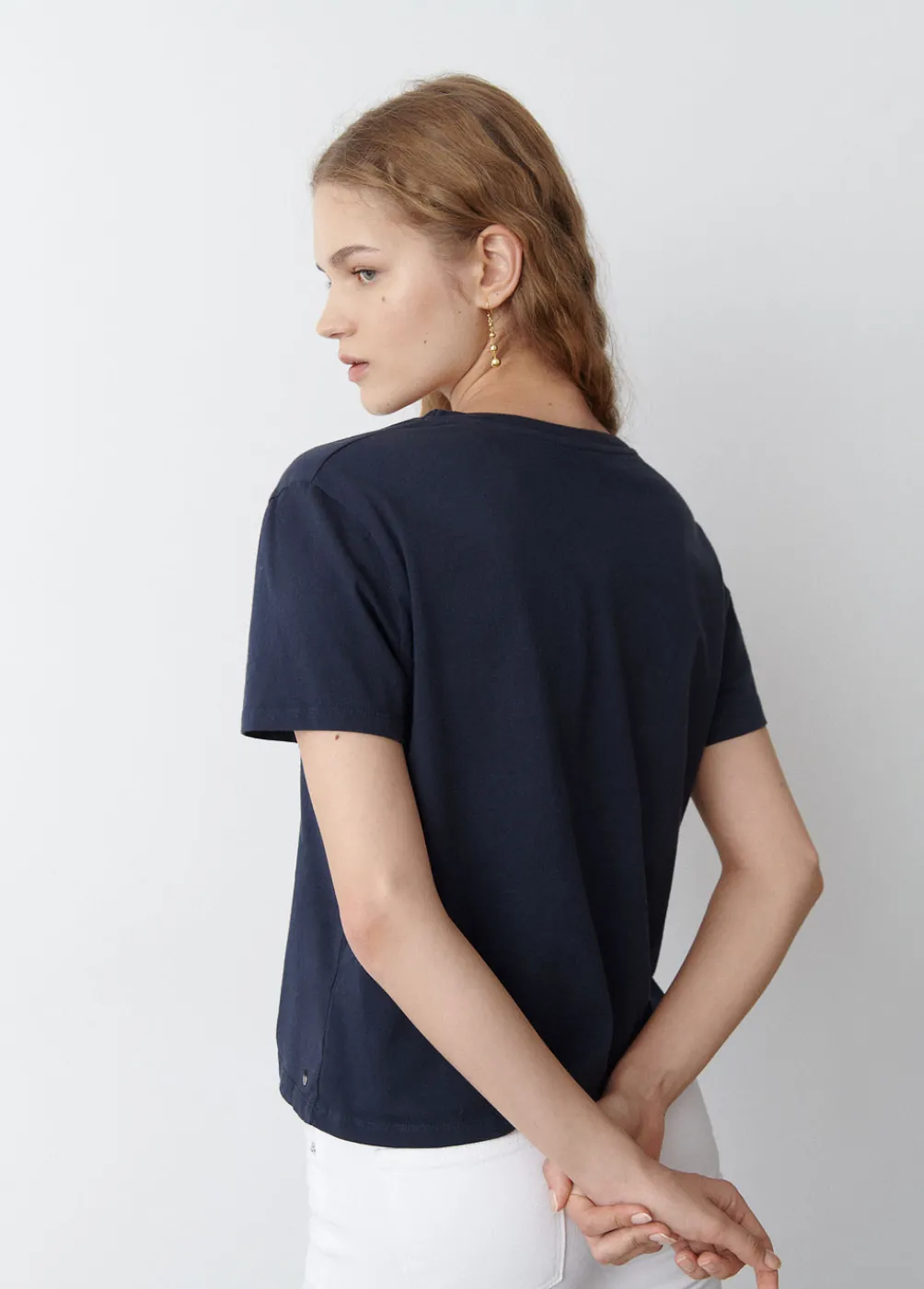 Camiseta Cuello Redondo Basico-Brownie Spain Fashion