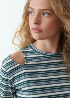 Camiseta Rayas Cut Out-Brownie Spain Clearance