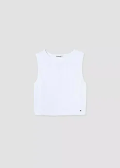 Camiseta Sin Manga Blanca-Brownie Spain Hot