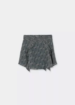 Falda Corta Picos Estampada-Brownie Spain Online