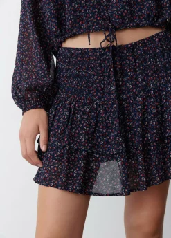 Falda Mini Jaretas Estampado-Brownie Spain Best
