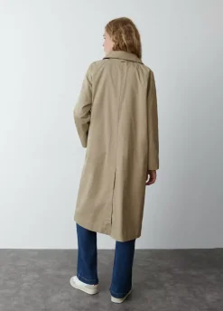 Gabardina Larga Cuello Pana-Brownie Spain Hot