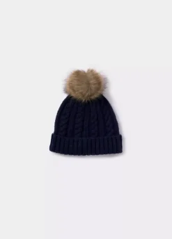 Gorro Trenza Bola Pelo-Brownie Spain Clearance