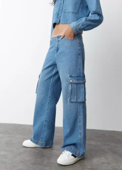Jeans Cargo Bajo Cintura-Brownie Spain Discount