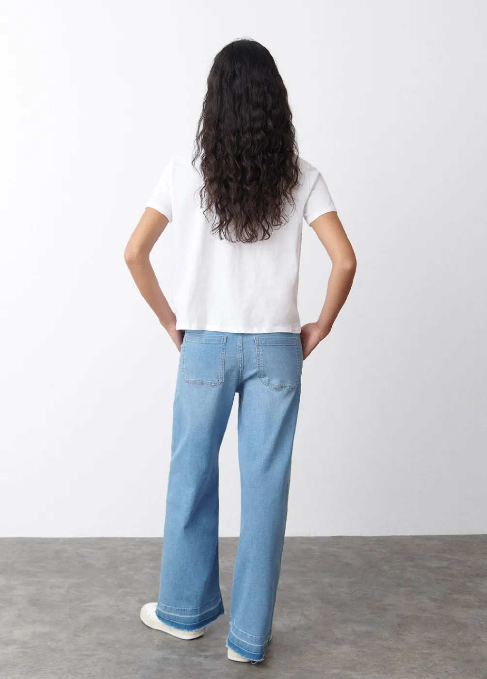 Jeans Culotte Bajo Desdoblado-Brownie Spain Outlet