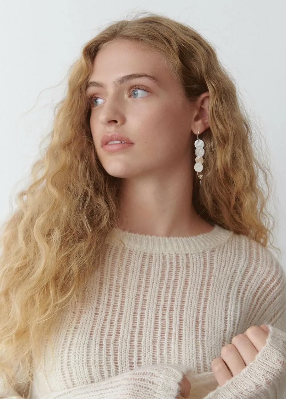 Jersey Calado Cuello Redondo Crudo-Brownie Spain Fashion