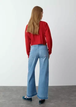 Jersey Cropped Cuello Pico-Brownie Spain Hot