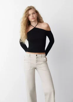 Jersey Escote Halter Atado-Brownie Spain New