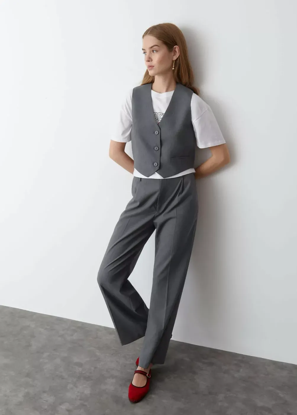 Pantalon Ancho Pinzas-Brownie Spain Outlet