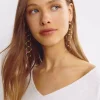 Pendientes Largo Cinco Aros Piedras-Brownie Spain Best