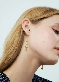Pendientes Largos Bolitas-Brownie Spain Clearance