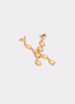 Pendientes Largos Cinco Soles-Brownie Spain Clearance