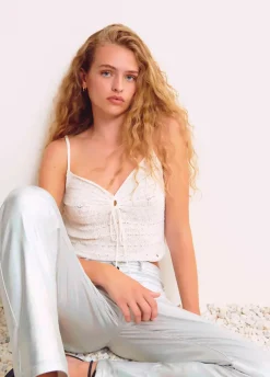 Top Crochet Tirantes Nudo-Brownie Spain Sale
