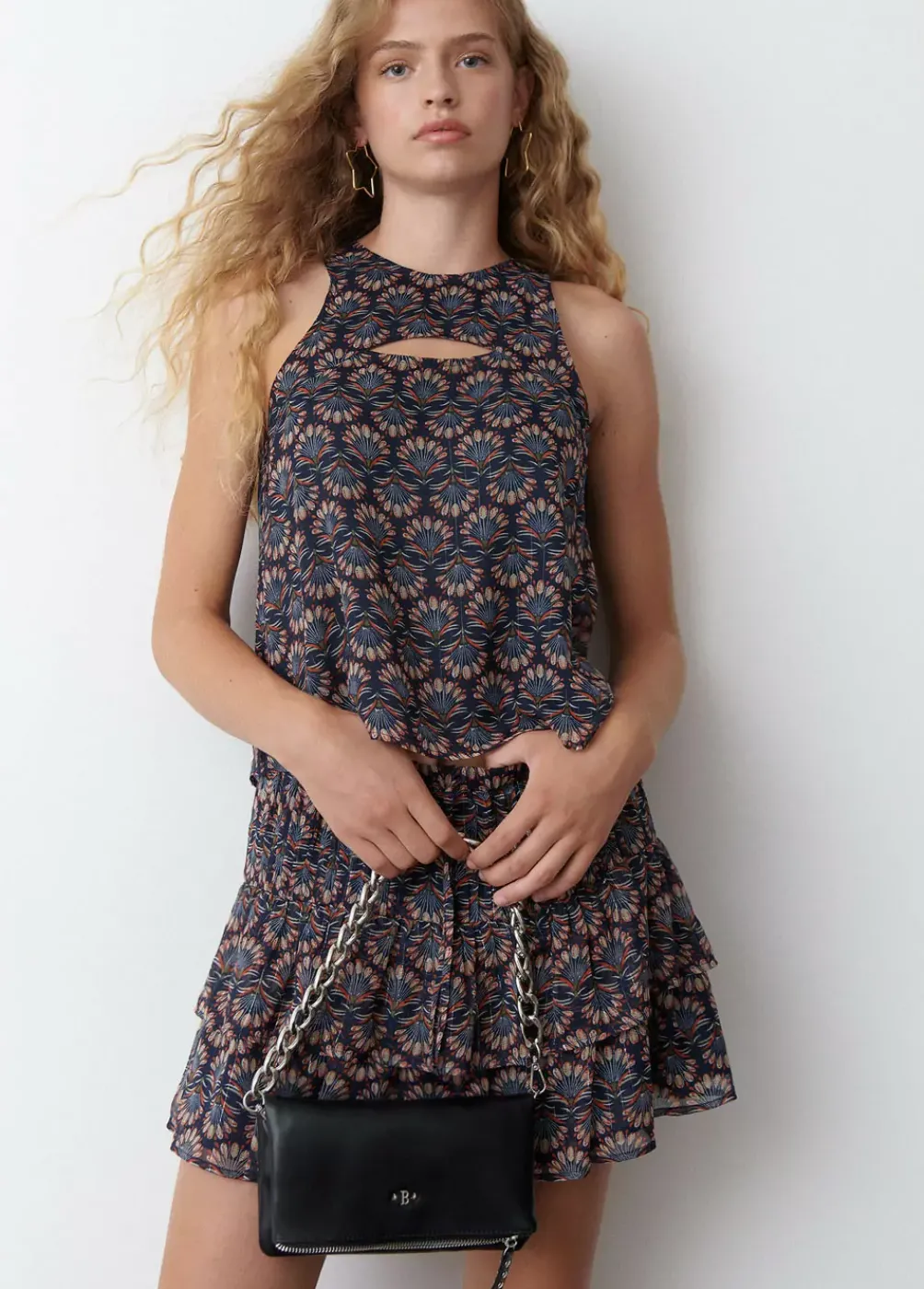 Top Estampado Indio Lurex Cut Out-Brownie Spain Discount