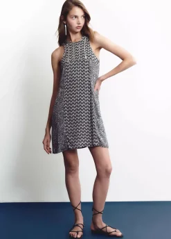 Vestido Doble Estampado Brillos-Brownie Spain Fashion