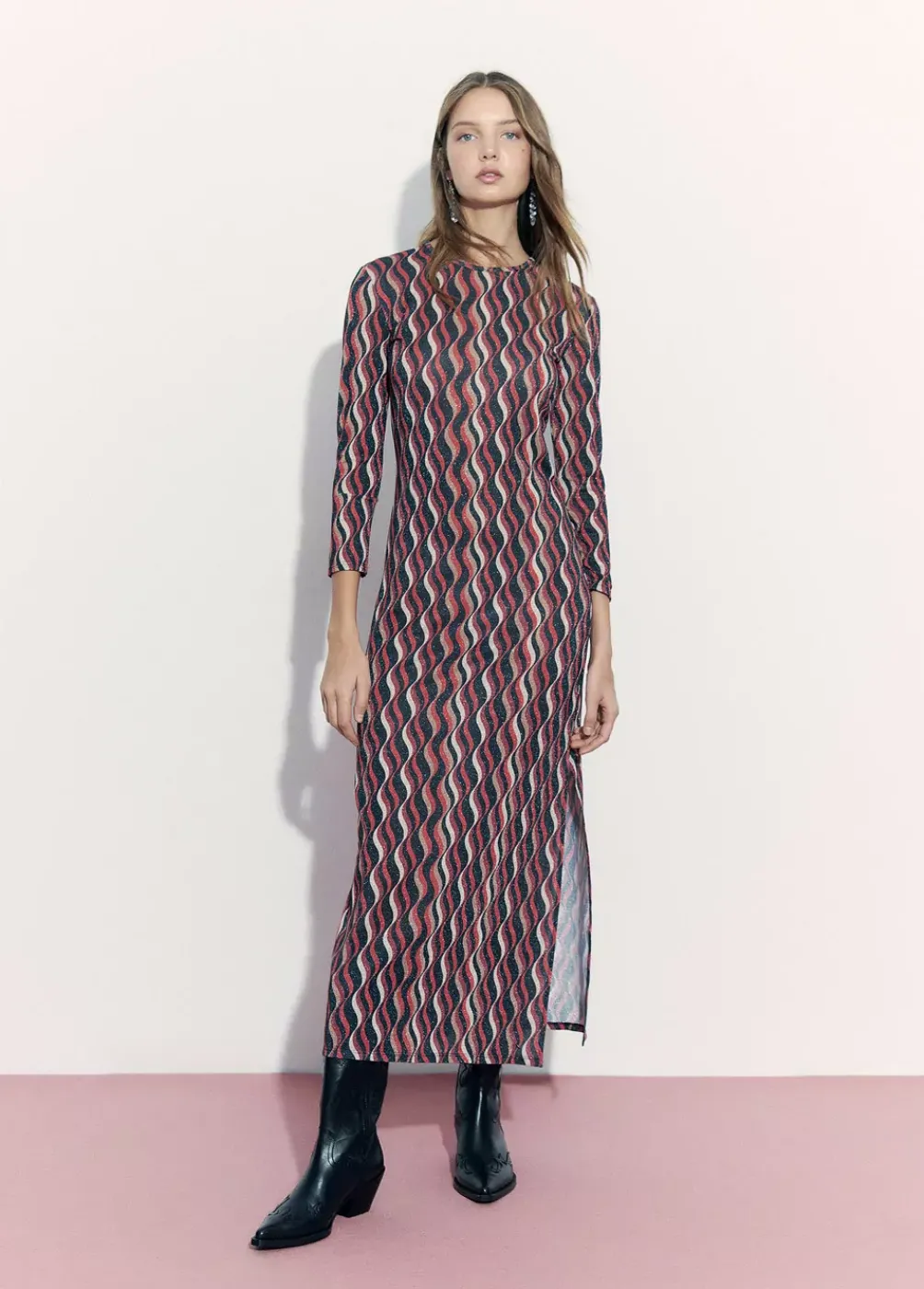 Vestido Estampado Ondas-Brownie Spain New