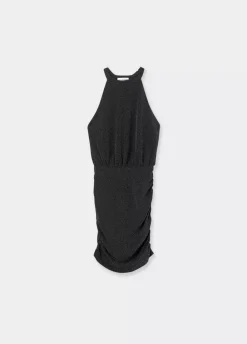 Vestido Halter Tejido Metalizado-Brownie Spain Outlet