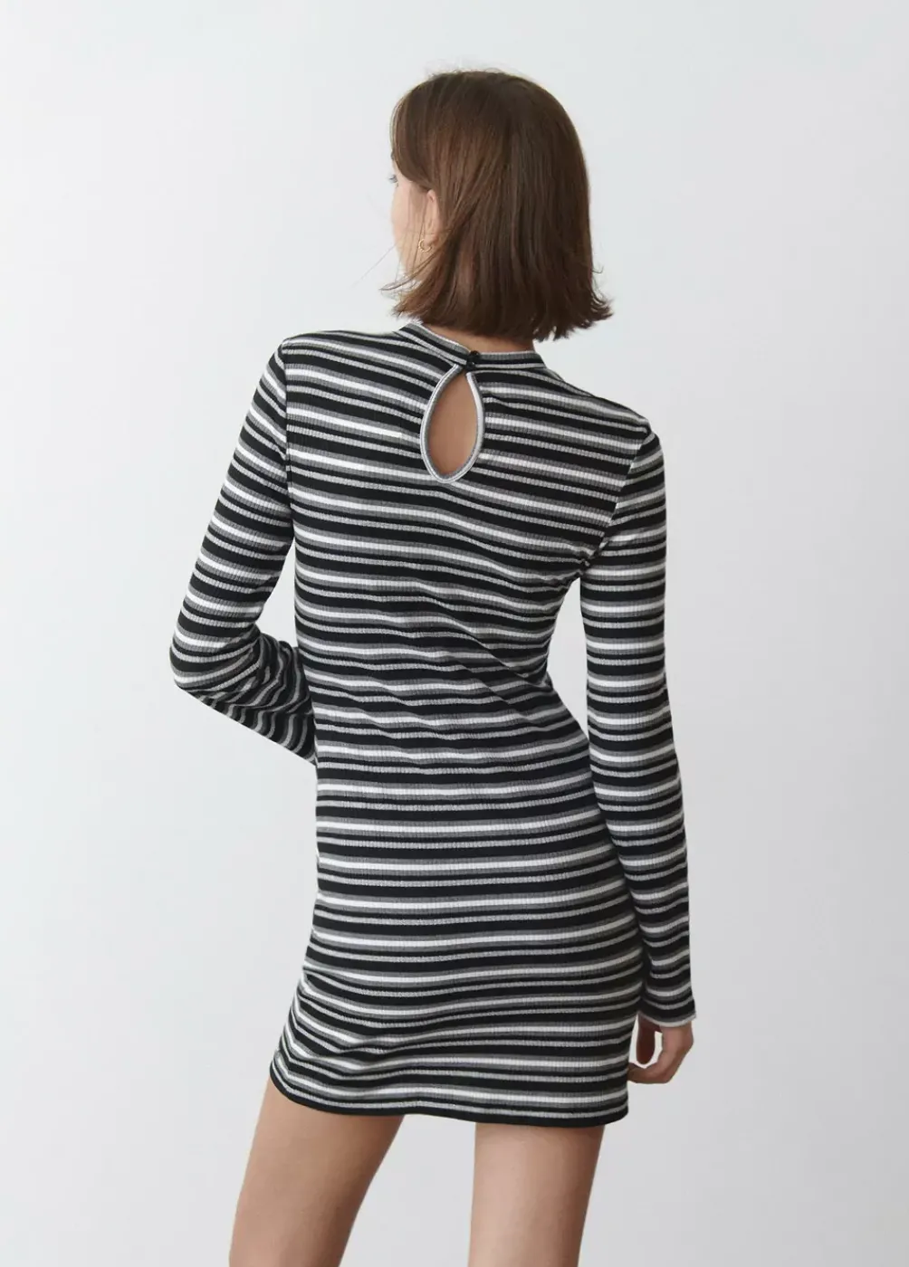 Vestido Rayas Manga Larga-Brownie Spain New
